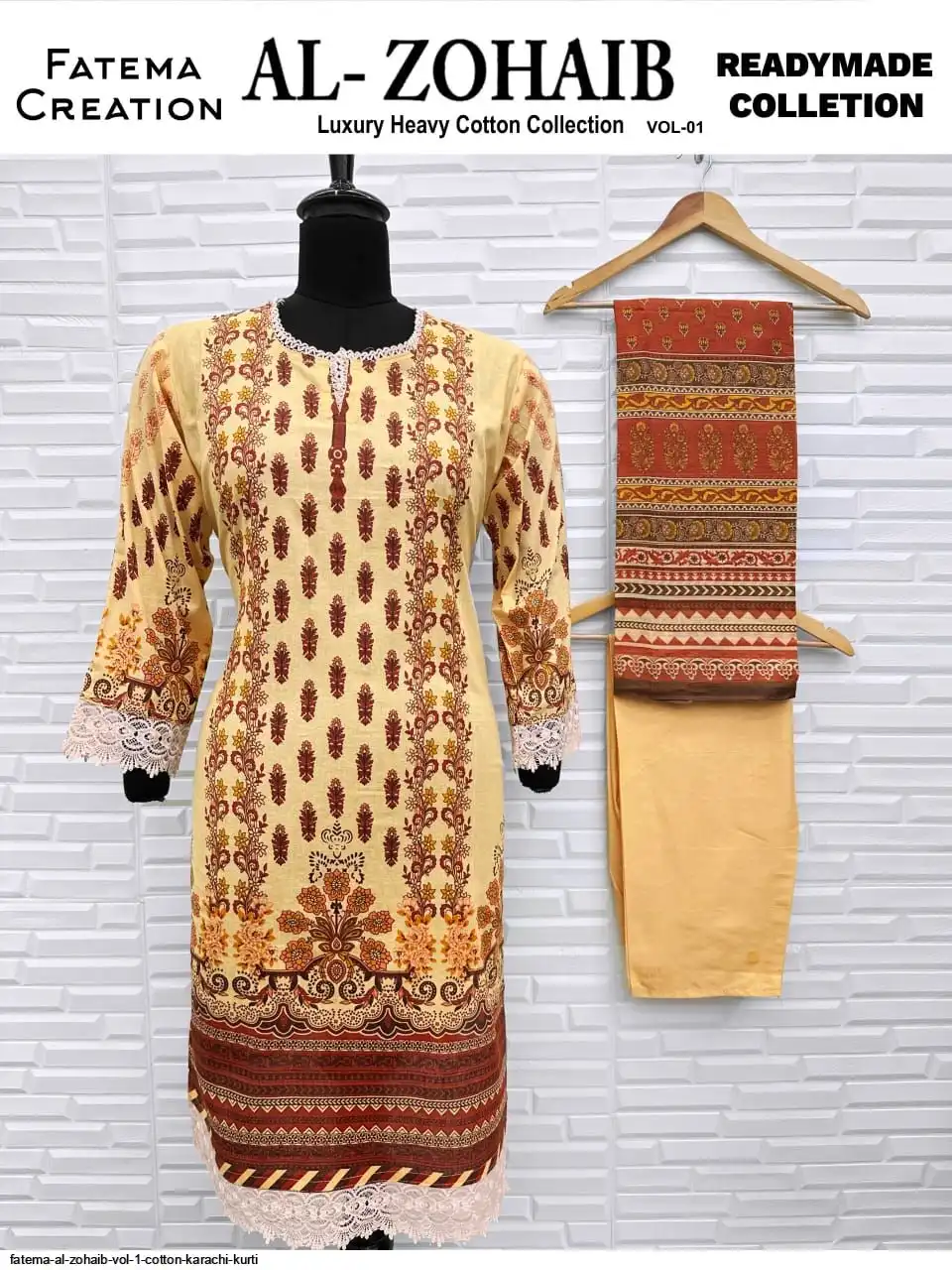 Fatema Al Zohaib - Karachi Readymade Lawn Cotton Suits - Pakistani Style Printed Collection