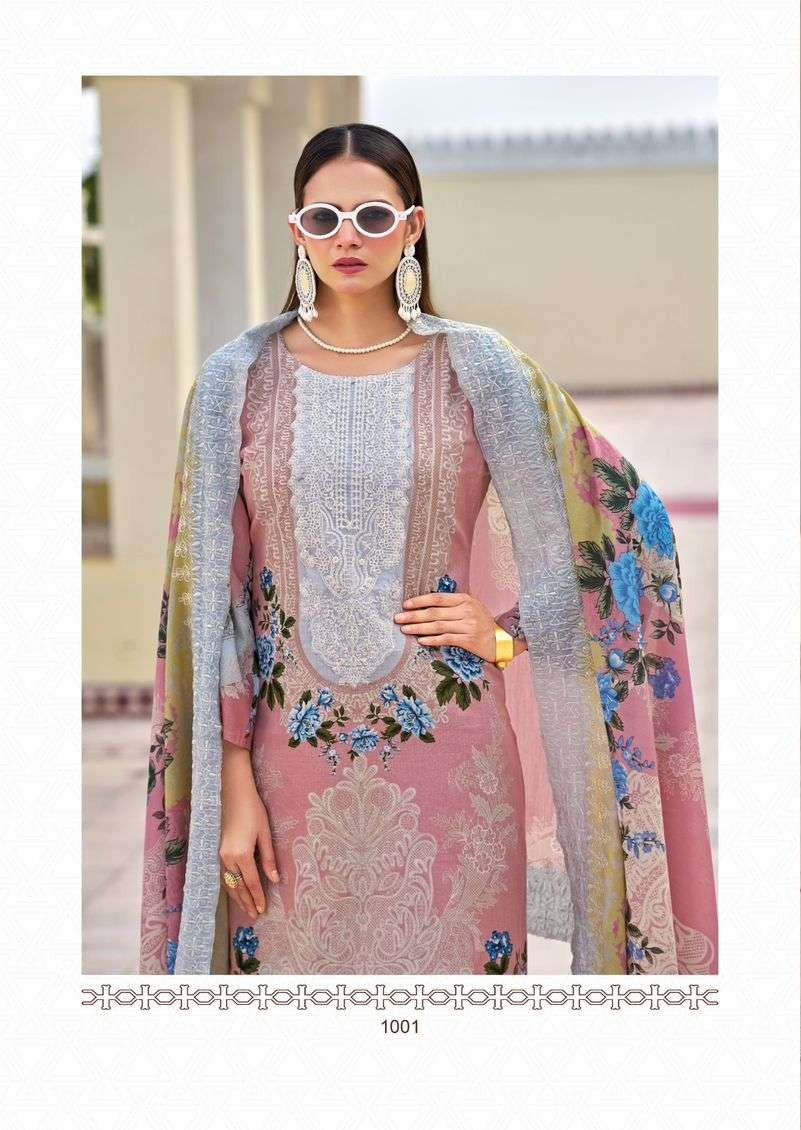 Elegant Pure Cotton Printed Suit with Embroidered Dupatta