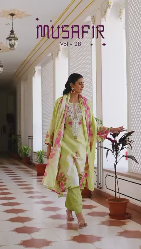 Premium Karachi Lawn Cambric Embroidered Suit Collection